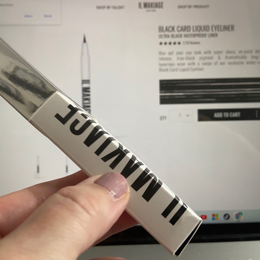 ILMAKIAGE BLACK CARD WATERPROOF LIQUID EYELINER. Not opened.